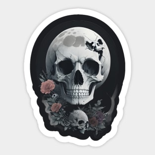 Moon skull Sticker